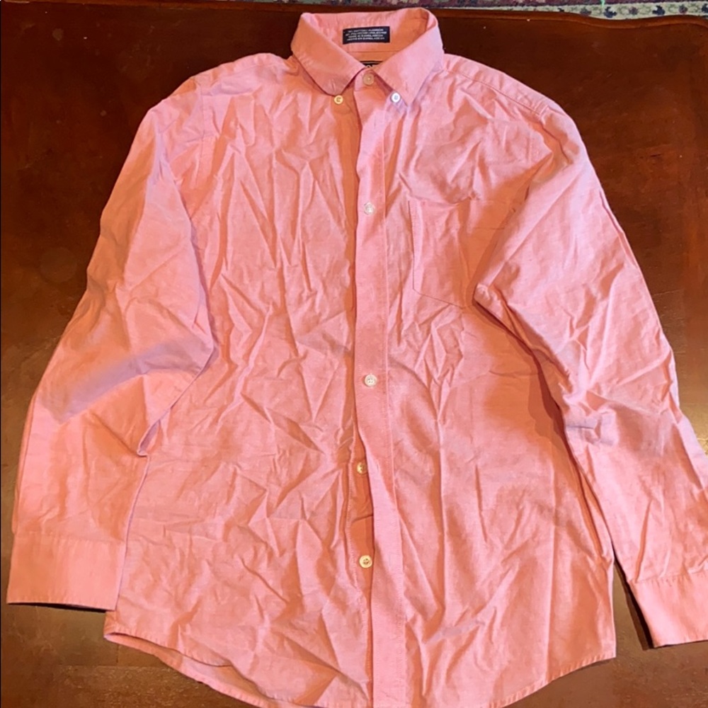 IZOD Boys Pink Button Down Shirt size 14/16
